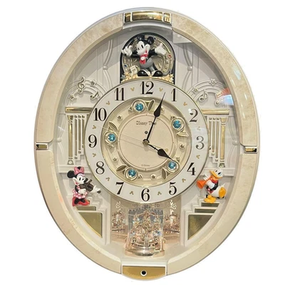 Seiko Disney FW580W Wall Clock Radio Controlled Karakuri Melody Mickey Used - Image 1 of 4