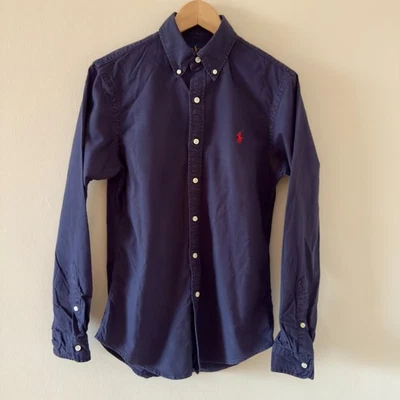 Ralph Lauren Men’s The Iconic Oxford Shirt Small Slim Fit Navy Blue Excellent - Image 1 of 4