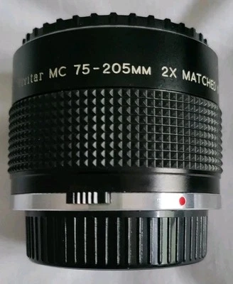 Vivitar 75-205 mm 2x Matched Multiplier Lens Olympus OM Mount With Case.  - Image 1 of 4