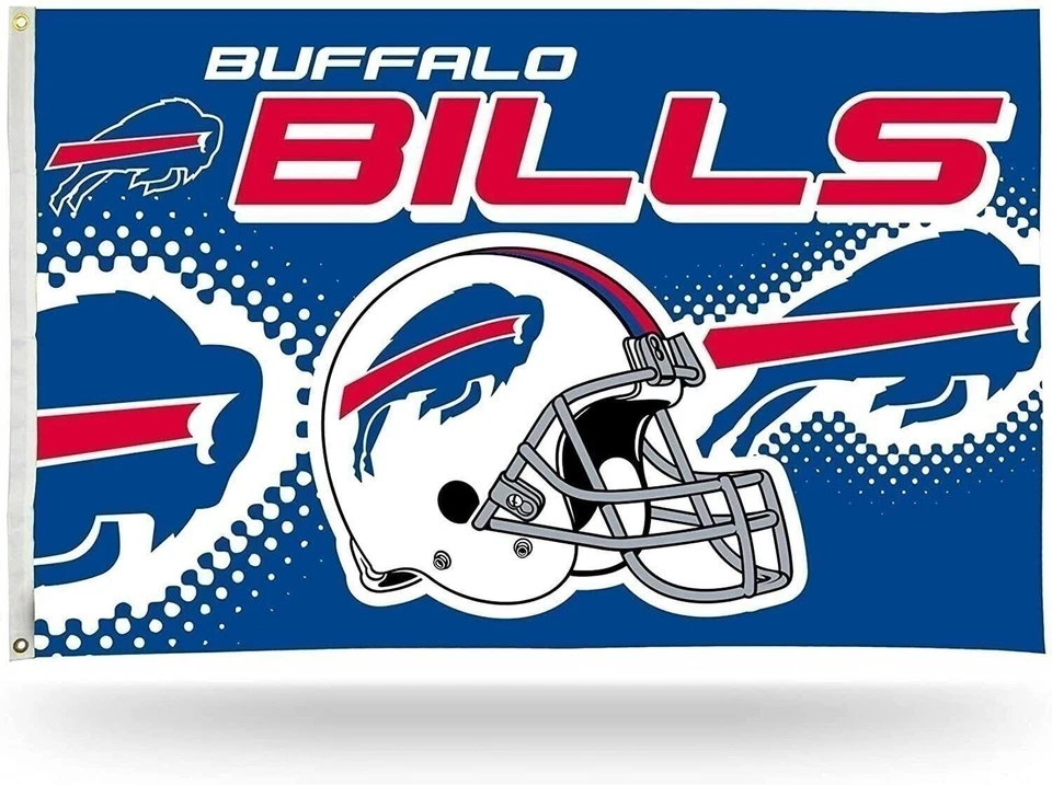 Buffalo Bills Premium 3x5 Feet Flag Banner, Helmet Design, Metal Grommets,... - Image 1 of 1