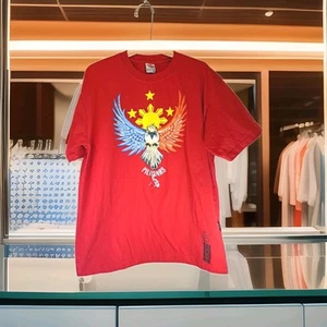 Dibuho Philippines 2xL Handpainted Graphic Red Tee Eagle - Picture 1 of 12