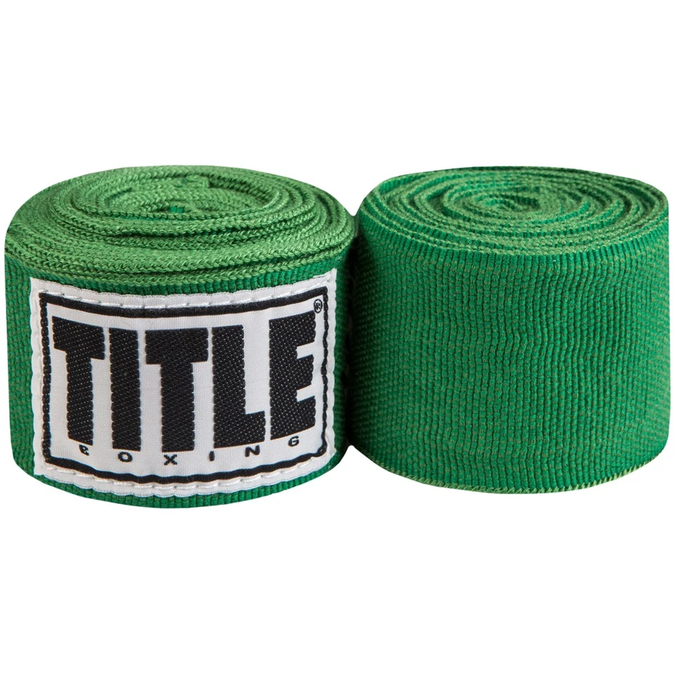 Title Boxing 180" Semi Elastic Mexican Handwraps - Green - Image 1 of 1