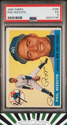 1955 Topps #189 Phil Rizzuto PSA 5 - Imagem 1 de 2
