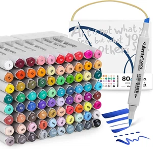 Arrtx Alcohol Markers OROS 80 Colors,Dual Tip Marker Pens, Art Markers Perman... - Picture 1 of 14