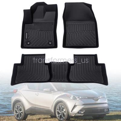 Alfombrillas TPE delanteras y segunda fila forros para Toyota C-HR 2018 2019 2020 2021 2022 Foto 1 de 4