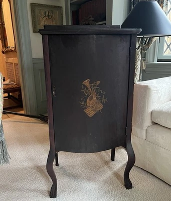 Antiguo gabinete de partituras de caoba fonógrafo gabinete de discos Foto 1 de 4