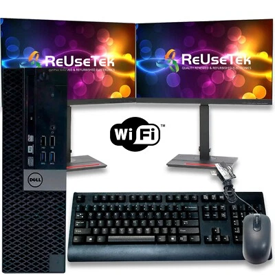 Dell OptiPlex Bundle Intel i7 8GB/16GB RAM 240GB/500GB SSD 22"/24" Monitor KBM - Image 1 of 4