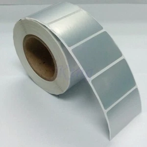 1.25" x 0.875" Thermal Transfer Silver Polyester Label Roll, 3000/roll, 3" core - Picture 1 of 1