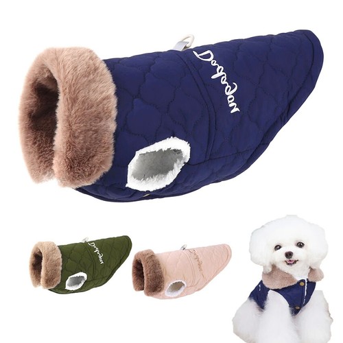 VETEMENTS Pile Piccolo Pet Caldo Antivento Vestiti Pelliccia Collare Cane Cappotto Abbigliamento Cucciolo Giacca