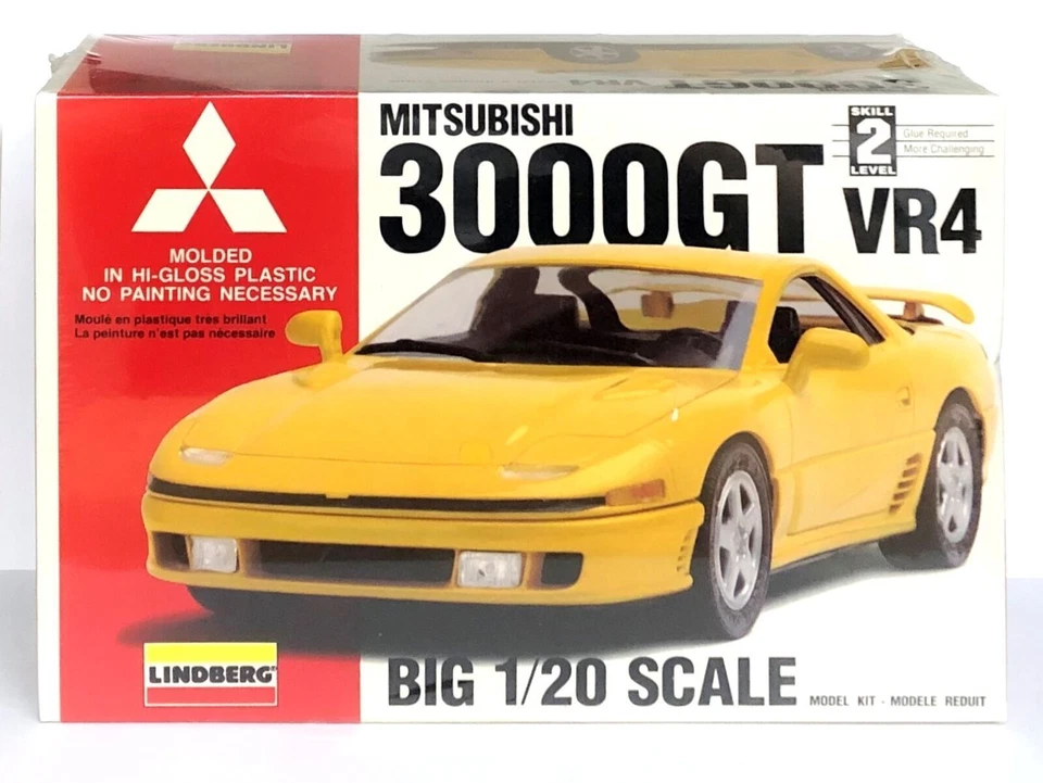 Lindberg 72503 1/20 Scale Mitsubishi 3000GT VR4 Plastic Model Kit - Image 1 of 1