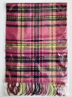 Bufanda para mujer D&Y más suave que la cachemira coral/rosa/negro/bronceado a cuadros nueva con etiquetas Foto 1 de 2