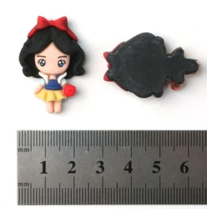 2 pc Planar Resin Flatback Hair Bow Center 1155298 Snow White Princess Mini 3D - Picture 1 of 1