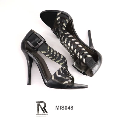 Womens Guess 4.5 Inch Black Cut-Out Stiletto Heels Size 7M 1 Side Buckle Casual - Image 1 of 4