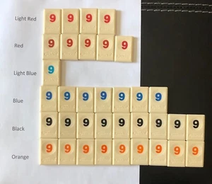 REPUESTO ÚNICO RUMMIKUB (edición 1997) pieza de juego #9 - Elige color - Imagen 1 de 12