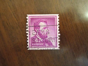 U. S. POSTAGE 4 C. LINCOLN - francobollo 2 lati non dentellato - Imagen 1 de 2