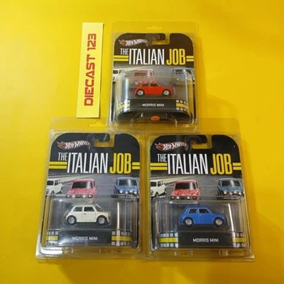(Lot of 3) Hot Wheels MORRIS MINI Hotwheels Retro Entertainment THE ITALIAN JOB - Image 1 of 4