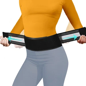 Lightweight Back Brace for Lower Back Pain under Clothes - Relief from Sciatica, - Picture 1 of 7