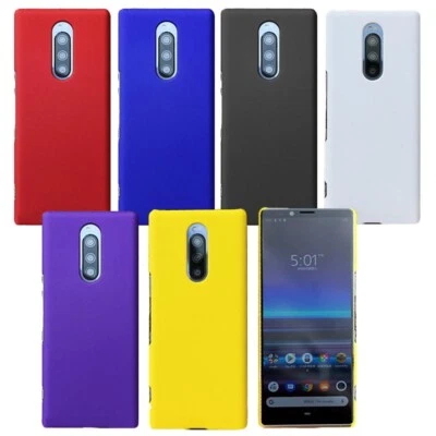 Para Sony Xperia 1 XZ4 Suave Mate Goma Rígida Carcasa Trasera Cubierta Foto 1 de 4