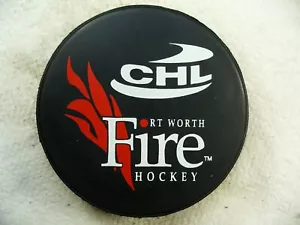 CHL Fort Worth Fire Taco Casa Back Vintage Team Logo Hockey Puck Collect Pucks - Picture 1 of 2