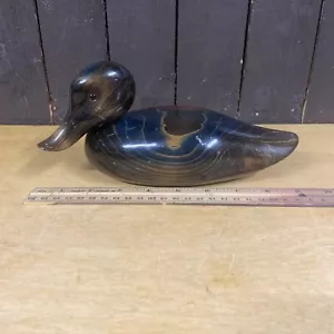 VTG Bundy & Company Signed Wooden Wood Decoy Mallard Duck Hand-crafted in USA - Picture 1 of 14