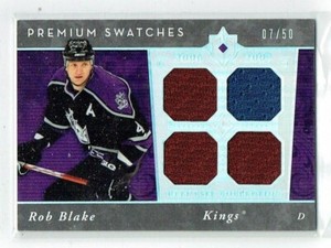 06-07 UD Upper Deck Ultimate Premium Swatches  Rob Blake  /50  Quad Jerseys  HOF