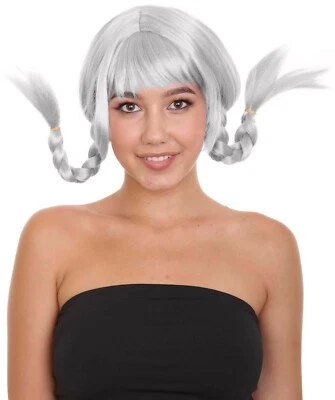 Peluca de niña bávara doble trenzada coleta cosplay Oktoberfest pelucas de Halloween Foto 1 de 4