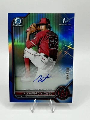 2022 Bowman Chrome Prospect Blue Refractor /150 Alejandro Hidalgo #CPA-AH Auto - Image 1 of 2