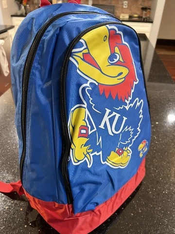 Kansas Jayhawks NCAA team logo 2 compartment Core backpack Cover