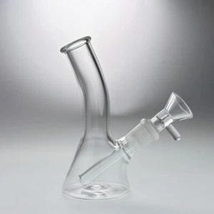 Grueso 4.5" MINI Vidrio Transparente Bong Pipa de Agua Cachimba Burbujeador Vaso con Cuenco - Imagen 1 de 6