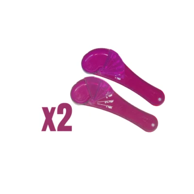 (2) Adjustable Measuring Spoons Measures Teaspoon-Tablespoon 1/2 tsp increments - Image 1 of 4