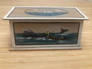 RARE JANET BAILEY MINIATURE DOLLHOUSE HAND PAINTED SAILOR’S CHEST - Picture 1 of 8
