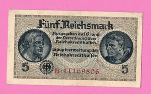 GERMANY OCCUPIED TERRITORIES 5 RM EAGLE W/H SWASTIKA 1940-45s. 1563 - Picture 1 of 2