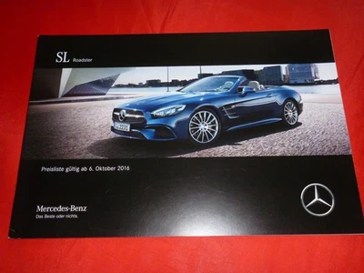 MERCEDES R231 SL Roadster SL 400 SL 500 AMG SL 63 AMG SL 65 Preisliste von 2016 Foto 1 de 2