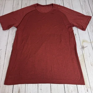 Lululemon Metal Vent Tech Live In Practice Short Sleeve T Shirt Mens Large Red - Picture 1 of 11