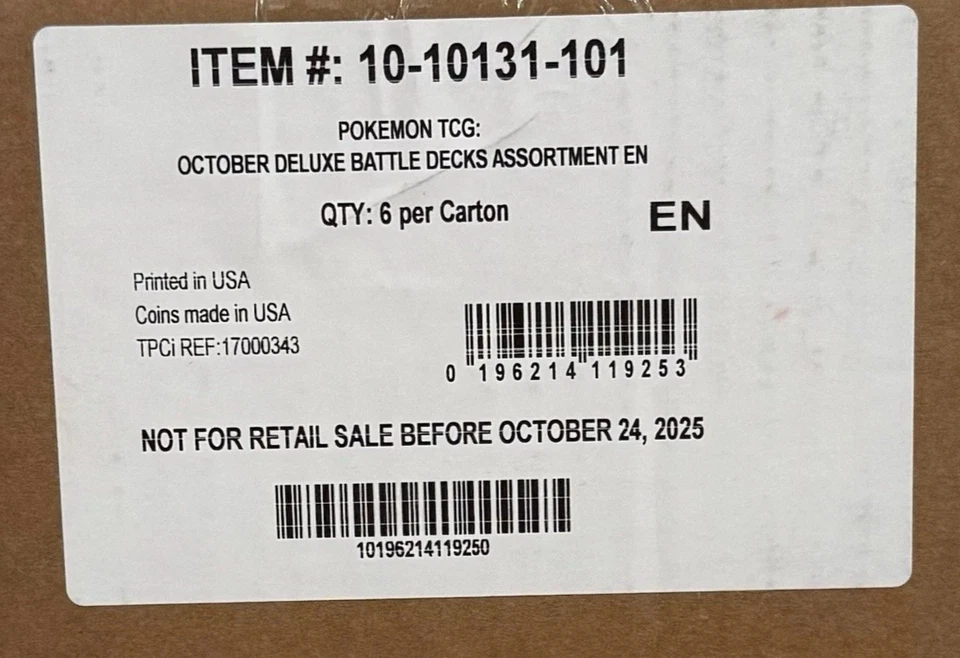 Pokemon TCG Mega Battle Deck Gengar & Diancie ex Factory 6 Box Case