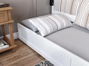 , Trundle Bed Twin, White - Picture 1 of 3