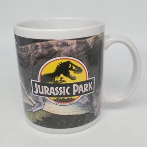 Vintage Jurassic Park T-REX Dinosaurier weiß Kaffeebecher Dakin 1992 sehr guter Zustand  - Bild 1 von 6