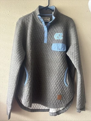 NC Tarheels Pressbox Women's Magnum Quilted Quarter-Snap Pullover Jacket Size XL - Image 1 of 4