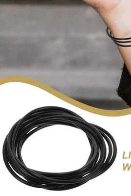 12 pulseras de silicona gomosas de gelatina negra tamaño adulto Foto 1 de 4