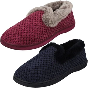 Zapatillas con ribete de piel sintética de espuma viscoelástica Misha By Padders para damas precio de venta al por menor £19.99 - Imagen 1 de 17