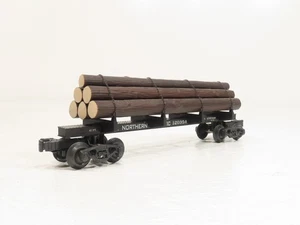 K-Line K663-1852 Northern Pacific Skeleton Log Car w/Logs #120359 LN - Picture 1 of 9