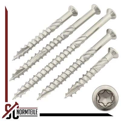 Terrassenschrauben mit CUT-Spitze - LiSeKo - 5 x 40 - 80 mm TORX - Edelstahl C1 - Bild 1 von 4