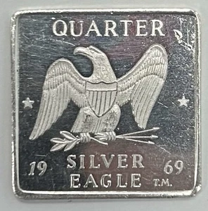 Cuarto de plata 1969 1/4 oz .999 W.H. Nido de águilas criadoras Hercaimy Walla Walla, WA - Imagen 1 de 2