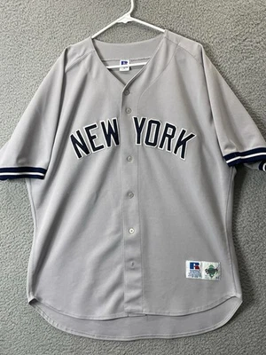 🔥 NY Yankees винтажный 90-х Russell Athletic Jersey бриллиант коллекции мужской размер 52 - Изображение 1 из 4