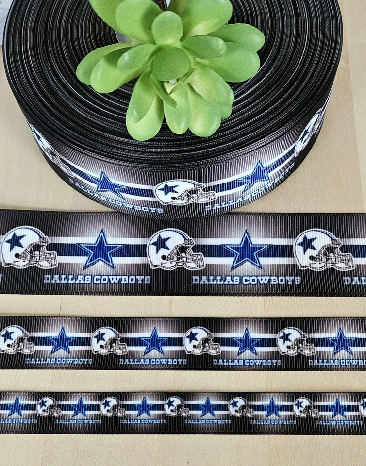 5/8, 7/8 & 1.5" (1 YD) Dallas Cowboys Grosgrain Ribbon Cheer Bow Ribbon - Image 1 of 1
