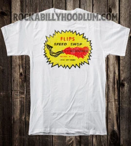 Retro Hot Rod Tee T Shirt Drag Race Racing Flips Speed Shop Bronx NY - Picture 1 of 9