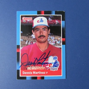 DENNIS DENNY MARTINEZ 1988 DONRUSS # 549 SIGNED AUTO MONTREAL EXPOS ORIOLES - Picture 1 of 2