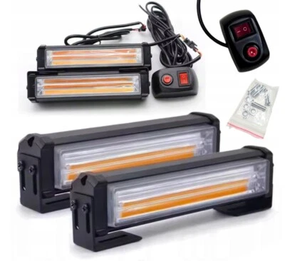 12V Auto LED Warnlicht Frontblitzer Stroboskoplicht Blinklicht Warnleuchte NEU - Bild 1 von 4