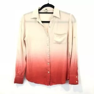 Ya Los Angeles Size S Pink Ombre Button Down Shirt Lightweight - Picture 1 of 8