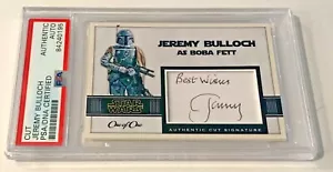 Jeremy Bulloch Boba Fett Signed Auto Custom Cut #'d 1/1 Trading Card PSA/DNA - Picture 1 of 2